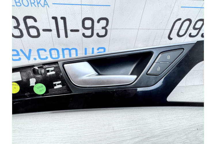 Накладка задней левой двери Long в сборе с кнопками цвет черный Audi A8 [4H] 2010-2017 4H0867469