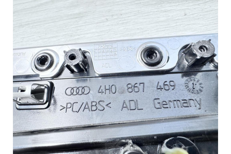 Накладка задней левой двери Long в сборе с кнопками цвет черный Audi A8 [4H] 2010-2017 4H0867469