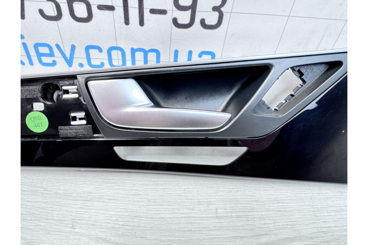 Декоративний молдинг двері лівий передній у зборі чорний Audi A8 [4H] 2010-2017 4H0867101