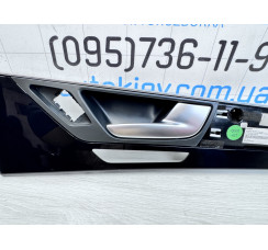 Декоративна внутрішня накладка правих передніх дверей (Чорна. У зборі) Audi A8 [4H] 2010-2017