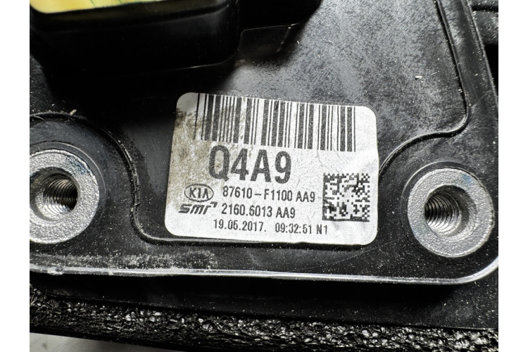 Зеркало заднего вида левое в красном цвете без вкладыша (8 pin) Kia Sportage 2016-2021 87610F1100