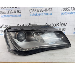 Фара передняя правая Bi-xenon с блоками  Audi A8 D4 10-13 дорест  паяное верхнее крепление