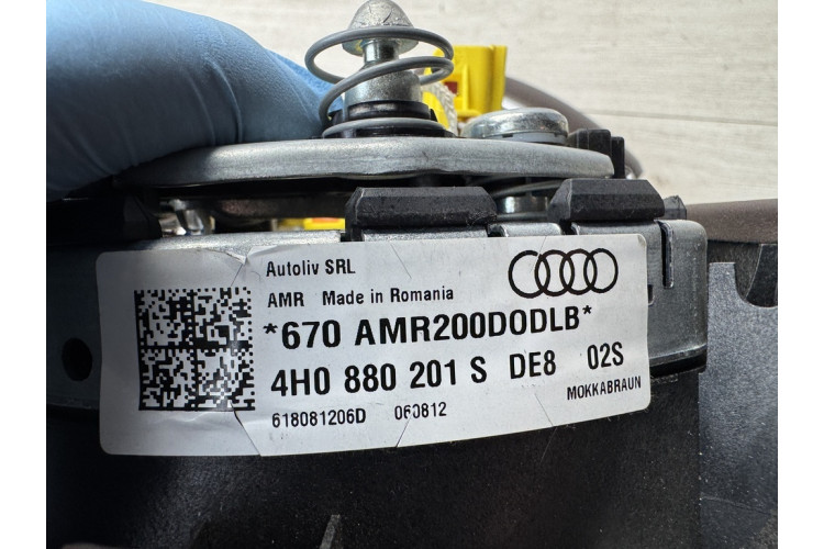 Подушка AIRBAG безпеки водія коричнева Audi A8 [4H] 2010-2017 4H0880201S