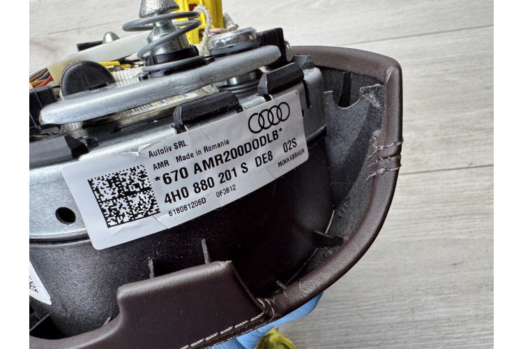 Подушка AIRBAG безпеки водія коричнева Audi A8 [4H] 2010-2017 4H0880201S