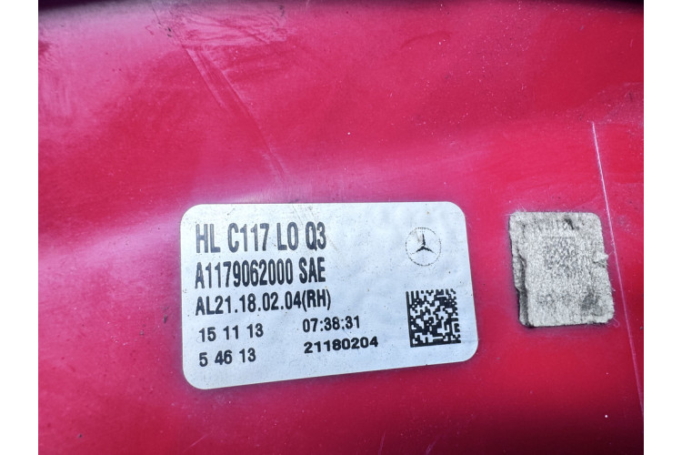 Ліхтар правий Mercedes Benz C117 CLA 2013-2019 1179062000