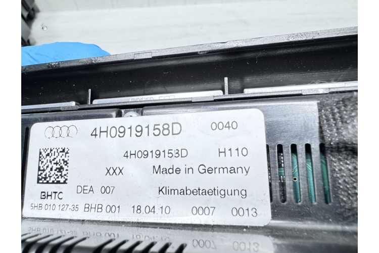 Панель керування клімат-контролем Audi A8 S8 D4 4H 2010-2017 4H0919158D Панель керування клімат-контролем Audi A8 S8 D4 4H 2010-2017 4H0919158D