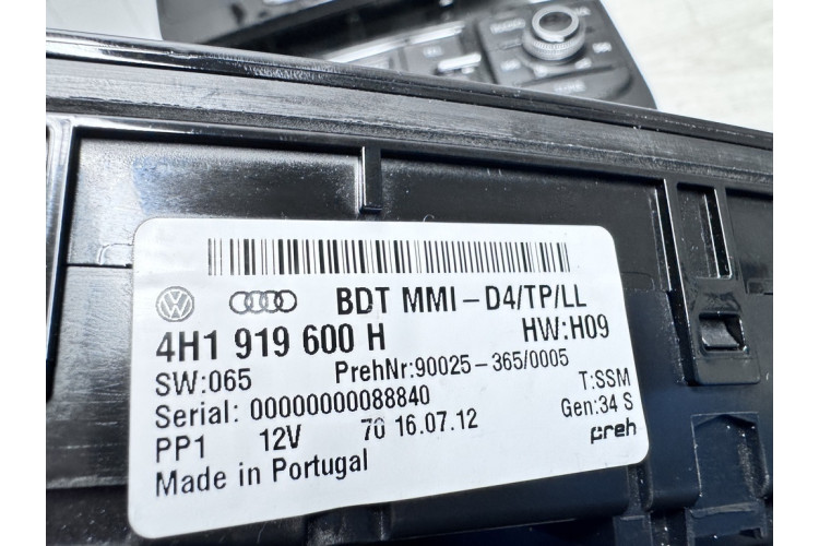 Панель керування мультимедіа з тачпадом Audi A8 S8 D4 4H 2010-2017 4H1919600H