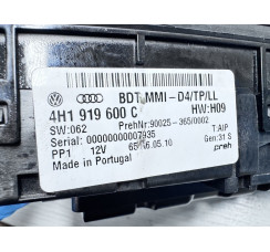 Панель управления мультимедиа с тачпадом Audi A8 S8 D4 4H 2010-2017