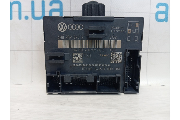Контроллер/модуль двери Audi A8 S8 D4 4H 2010-2017 4H0959792E Контроллер/модуль двери Audi A8 S8 D4 4H 2010-2017 4H0959792E