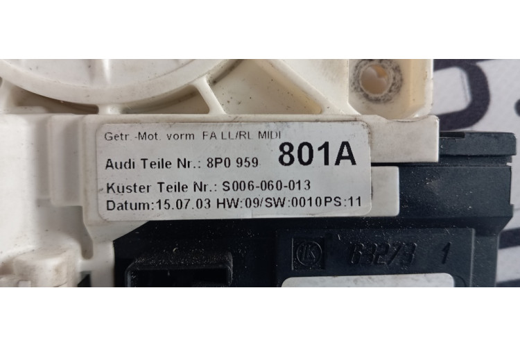 Електродвигун склопідйомника передніх дверей Audi A3 8P 2003-2013 8P0959801A