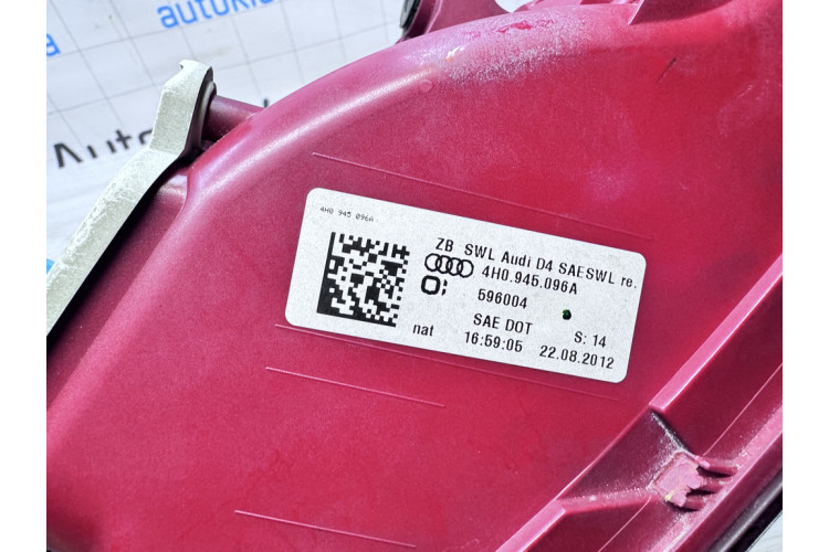 Ліхтар задній правий зовнішній Audi A8 S8 D4 4H 2010-2017 4H0945096A