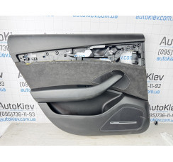 Карта двери задняя левая алькантара черная кожа Audi A8 D4 2010-2017