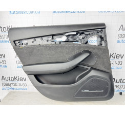 Карта двери задняя левая алькантара черная кожа Audi A8 D4 2010-2017