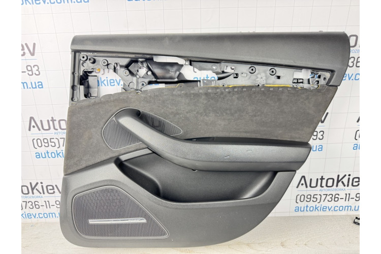 Карта дверей задня права алькантара чорна шкіра Audi A8 D4 2010-2017 4h0867318
