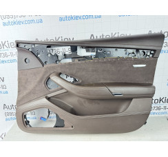 Карта двери передняя правая алькантара коричневая кожа Audi A8 D4 2010-2017 Design selection