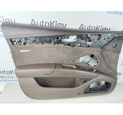 Карта двери передняя левая алькантара коричневая кожа Audi A8 D4 2010-2017 Design selection