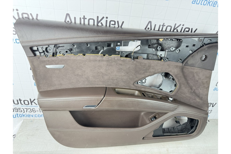 Карта дверей передня ліва алькантара коричнева шкіра Audi A8 D4 2010-2017 Design selection 4h1868017B