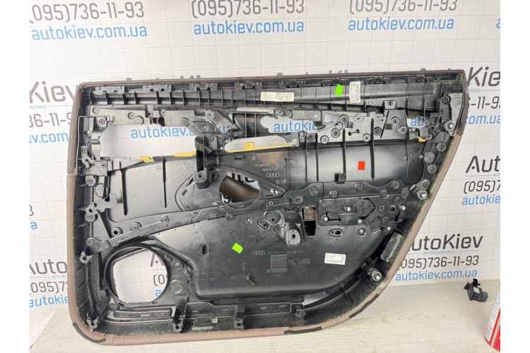 Карта дверей задня ліва алькантара коричнева шкіра Audi A8 D4 2010-2017 Design selection Long 4h4868067