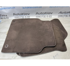 Коврики передние + задние  комплект Audi A8 4H W12 2010-2017 коричневые