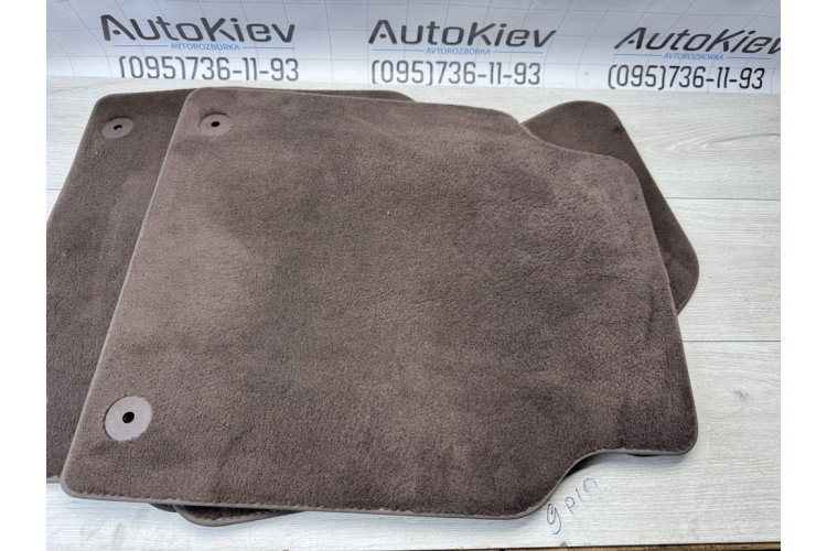 Коврики передние + задние комплект Audi A8 4H W12 2010-2017 коричневые 4h4863011l