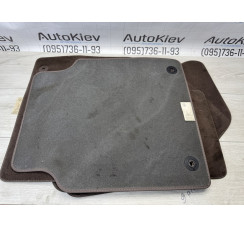 Коврики передние + задние  комплект Audi A8 4H W12 2010-2017 коричневые