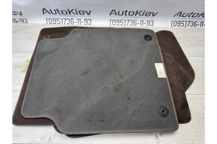 Коврики передние + задние комплект Audi A8 4H W12 2010-2017 коричневые 4h4863011l