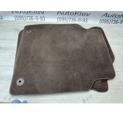Коврики передние + задние  комплект Audi A8 4H W12 2010-2017 коричневые