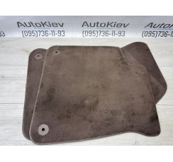 Коврики передние + задние  комплект Audi A8 4H W12 2010-2017 коричневые