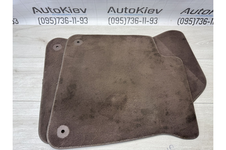 Коврики передние + задние комплект Audi A8 4H W12 2010-2017 коричневые 4h4863011l