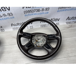 Руль коричневый кожа без airbag Audi A8 D4 w12