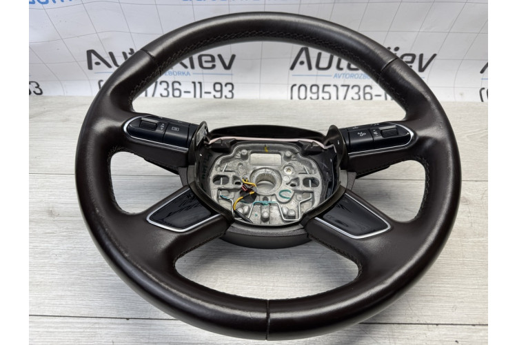 Кермо коричневий шкіра без Airbag Audi A8 D4 w12 4h0919091aa