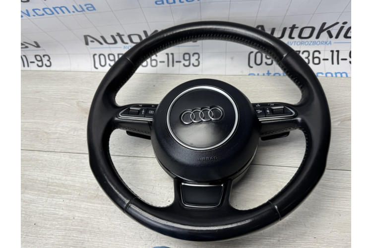 Руль Sport кожаный с подогревом Audi A8 D4 S8 + подушка Airbag 4h0419091h,4h0880201k Руль Sport кожаный с подогревом Audi A8 D4 S8 + подушка Airbag 4h0419091h,4h0880201k