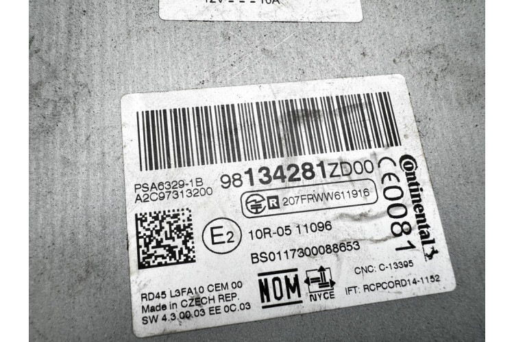 Магнітола Citroen C-Elysee 2016-2024 98134281ZD00 Магнітола Citroen C-Elysee 2016-2024 98134281ZD00