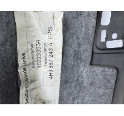 Обшивка стойки центральной левая черная Audi A8 D4 2010-2017