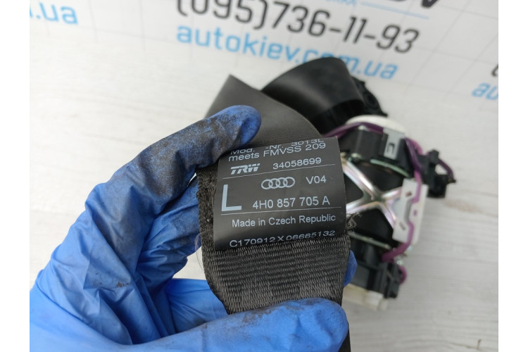 Ремень безопасности передний левый Audi A8 (D4) 2010-2017 4H0857705A