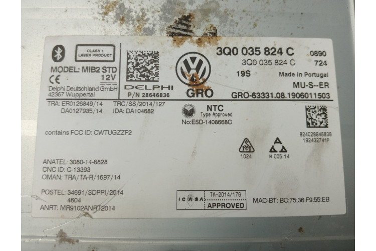 Мультимедіа блок навігація VW Passat B8 2015 3Q0035824C
