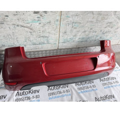 Бампер задній Червоний HB VW Golf VI 2009-2013 