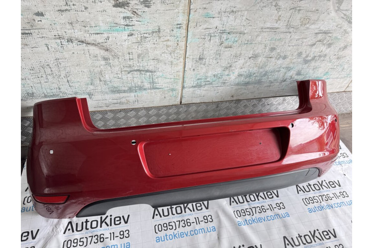 Бампер задний Красный HB VW Golf VI 2009-2013 5K6807421
