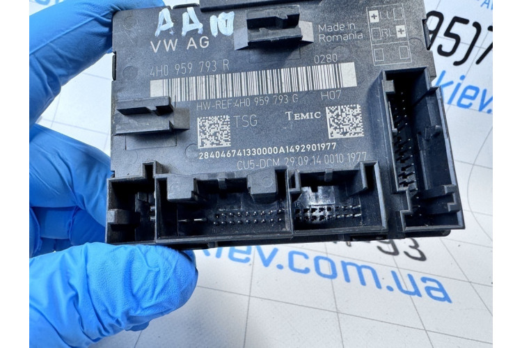 Блок комфорта двери передней левой Audi A8 [4H] 2010-2017 4H0959793R