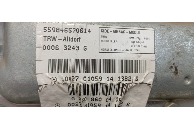 Подушка безпеки airbag двері Mercedes Benz W220 1998-2005 A2208600405