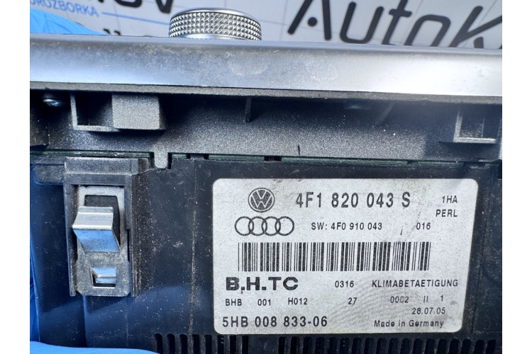 Блок управления климат-контроля Audi A6 [C6,4F] 2004-2011 4F1820043S