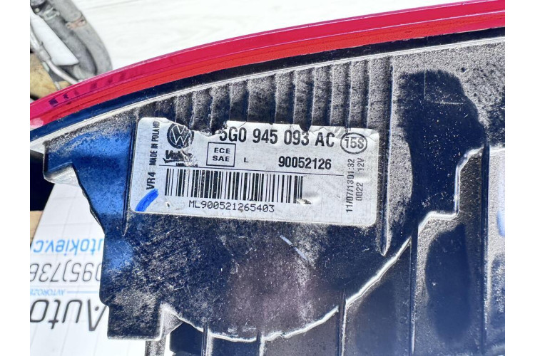 Ліхтар задній лівий внутрішній Volkswagen Golf VII 2012-2020 5G0945093AC