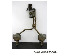 Выхлопная труба в сборе глушитель Audi A8 [4H] 2010-2017